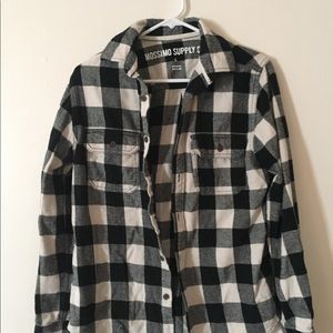 Classic black and white flannel